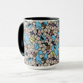 Mug Sésame Sésame | Cookie Monster Doodle Motif (Devant gauche)