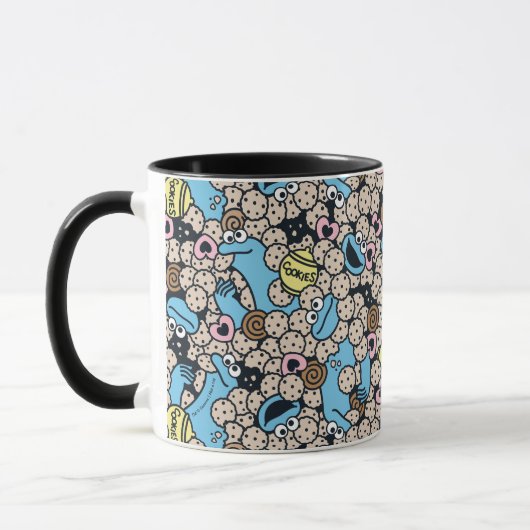 Mug Sésame Sésame | Cookie Monster Doodle Motif (Gauche)