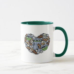 Mug Sésame Sésame   Oscar the Grouch Doodle Heart
