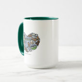 Mug Sésame Sésame | Oscar the Grouch Doodle Heart (Devant gauche)