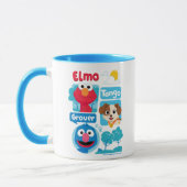 Mug Sesame Street | Graphisme du parc d'Elmo, Tango et (Gauche)