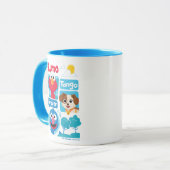 Mug Sesame Street | Graphisme du parc d'Elmo, Tango et (Devant gauche)