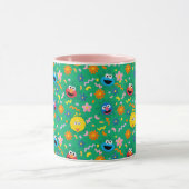 Mug Sesame Street Green Floral Motif (Centre)