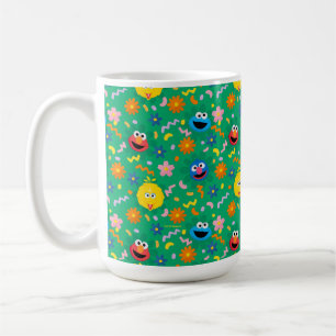 Mug Sesame Street Green Floral Motif