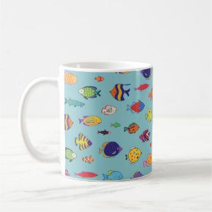Mug Set of tropical fish. de