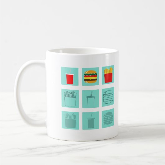 Mug Set repas hamburger (Gauche)