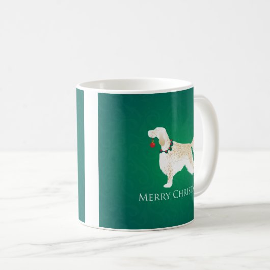 Mug Setter anglais Joyeux Noël Design (Devant droit)