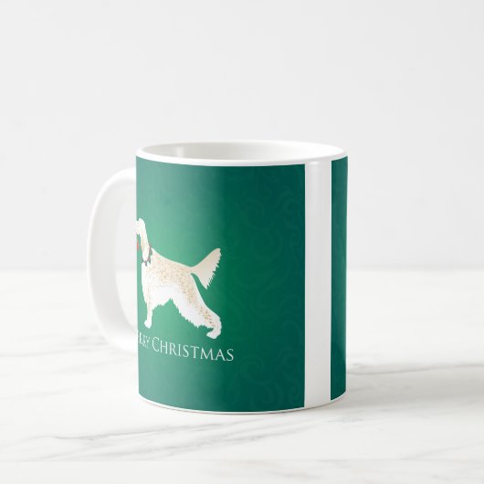 Mug Setter anglais Joyeux Noël Design (Devant gauche)
