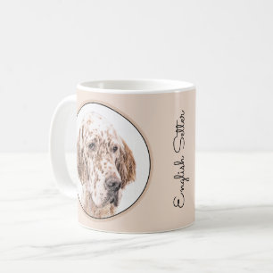 Mug Setter anglais Orange Belton Peinture Art Chien