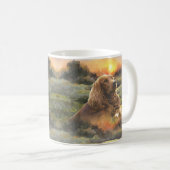 Mug setter irlandais avec chiot (Devant droit)