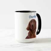 Mug Setter irlandais personnalisé à deux côtés (Devant droit)