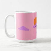 Mug Setting Sun with Clouds: Carnation Pink  (Gauche)