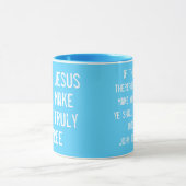 Mug Seul Jésus peut vous rendre libre message chrétien (Centre)