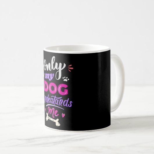 Mug Seul mon chien me comprend (Devant droit)