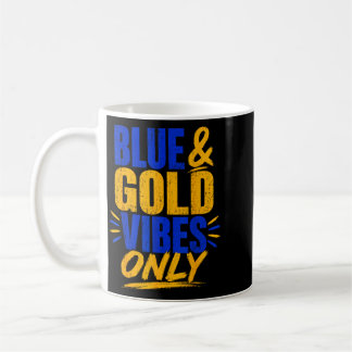 Mug Seule ambiance bleue et or pour la journée de l'es