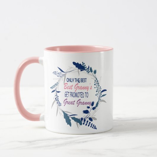 Mug Seule la meilleure mamie est promue à grand grann (Gauche)