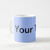 Mug SEULEMENT COULEUR / bleu clair + votre texte (Devant gauche)
