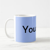 Mug SEULEMENT COULEUR / bleu clair + votre texte (Gauche)