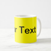 Mug SEULEMENT COULEUR / citron + votre texte (Devant droit)