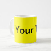 Mug SEULEMENT COULEUR / citron + votre texte (Devant gauche)
