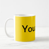 Mug SEULEMENT COULEUR / jaune + votre texte (Gauche)