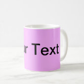 Mug SEULEMENT COULEUR / rose clair + votre texte (Devant droit)