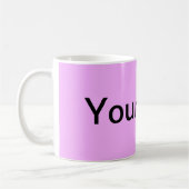 Mug SEULEMENT COULEUR / rose clair + votre texte (Gauche)