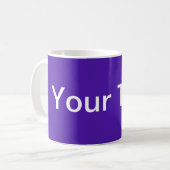 Mug SEULEMENT COULEUR / violet + votre texte (Devant gauche)