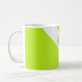 Mug SEULEMENT dégradés de COULEUR ressort vert + votre (Gauche)