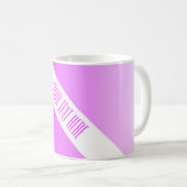 Mug SEULEMENT dégradés de couleur rose néon + votre te (Devant droit)