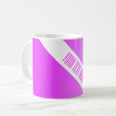 Mug SEULEMENT dégradés de couleur rose néon + votre te (Devant gauche)