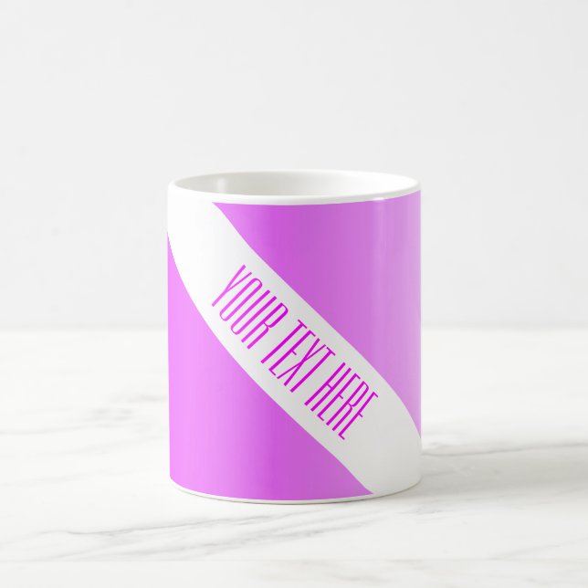 Mug SEULEMENT dégradés de couleur rose néon + votre te (Centre)