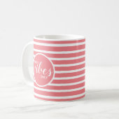 Mug Seules de bonnes vibrations Citation moderne éléga (Devant gauche)