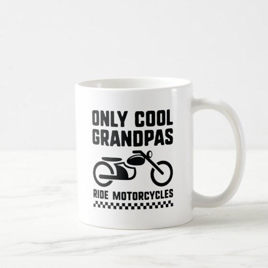 Mug Seules les motocyclettes à dos de grand-père Cool (Droite)