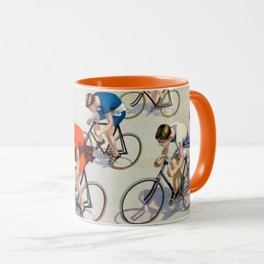 Mug Seven Bicyclists Racing, 1897 (Devant droit)