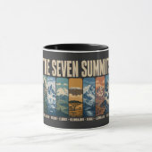Mug Seven Summits Mountain Landmarks Illustration (Centre)