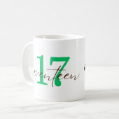 Mug Seventeenth 17 Year Anniversary Personalization (Devant gauche)
