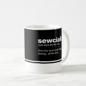 Mug Sewcialist Funny Coudre Typographie moderne Café (Devant droit)