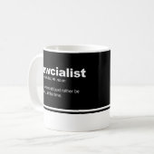 Mug Sewcialist Funny Coudre Typographie moderne Café (Devant gauche)