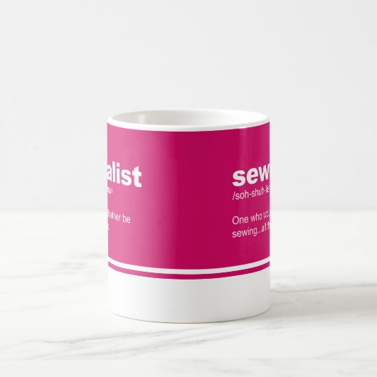Mug Sewcialist Funny Coudre Typographie moderne Café (Centre)