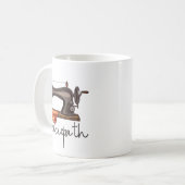 Mug Sewciopath Machine à coudre Drôle Citation Minimal (Devant gauche)