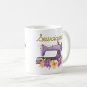 Mug Sewciopath (sociopath) Machine à coudre Vintage (Devant droit)