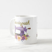 Mug Sewciopath (sociopath) Machine à coudre Vintage (Devant gauche)