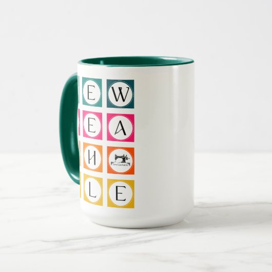 Mug Sewteachable Colorful Squares (Devant gauche)