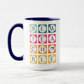 Mug Sewteachable Colorful Squares (Gauche)