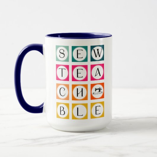 Mug Sewteachable Colorful Squares (Gauche)