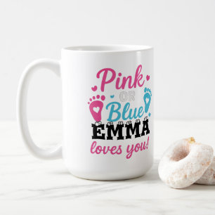 Mug Sexe personnalisé Révéler rose ou bleu bébé Showe