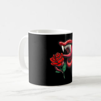 Mug Sexy Goth Vampire Dents Et Rose