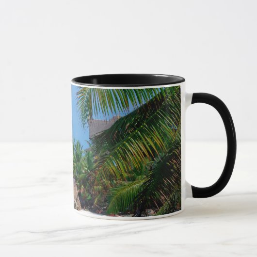 Mug Seychelles – Impression sur toile d'art tropical (Droite)