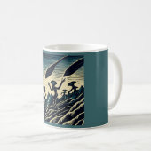 Mug SF - Aliens Sur Une Planète Étrange Découpe 3 (Devant droit)